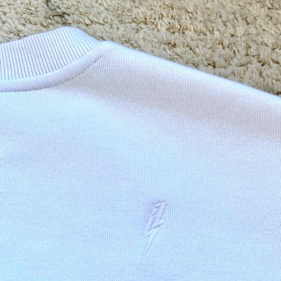 IZZUE White Crewneck Sweatshirt Size 4 - Picture 6 of 9